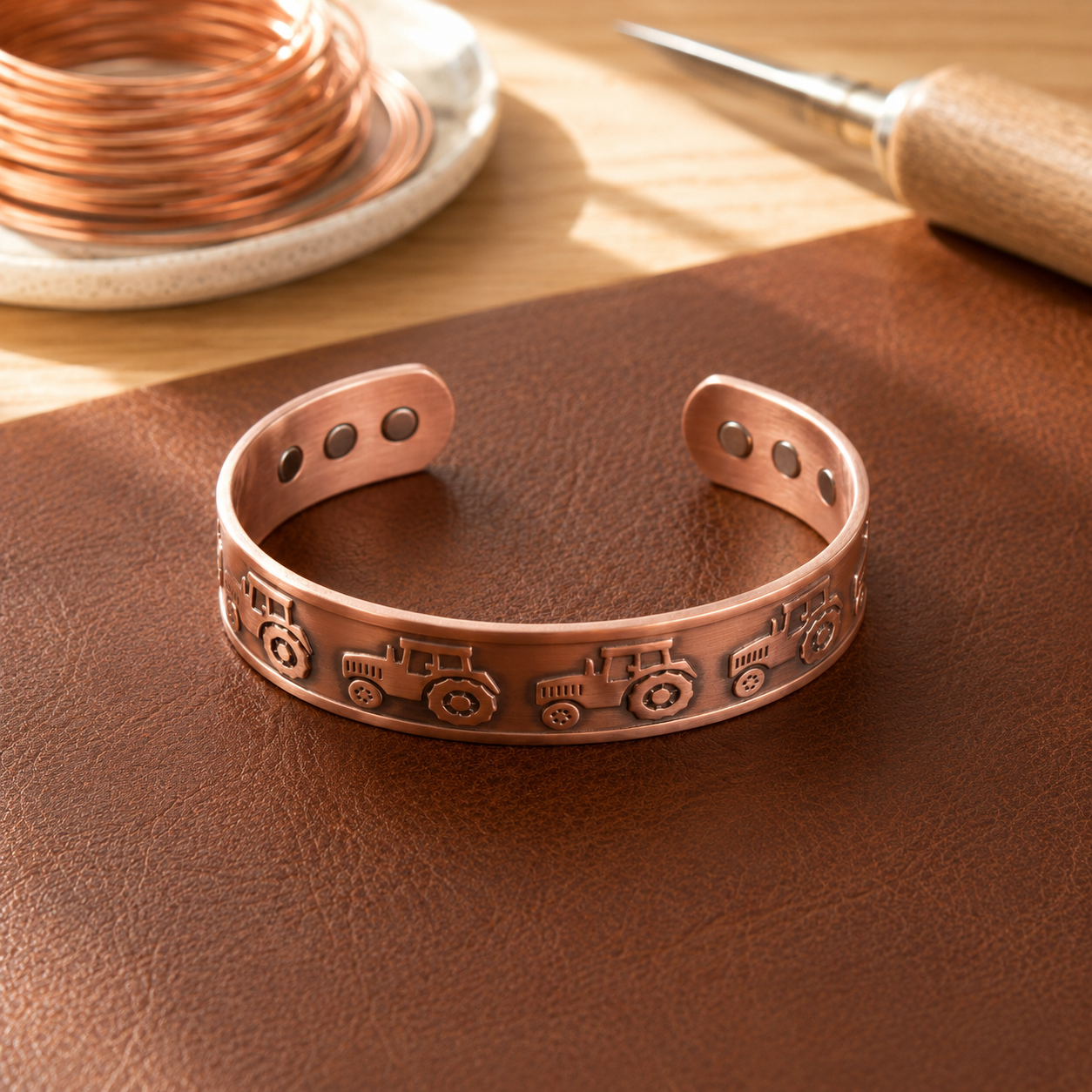 Etch Copper Bracelet