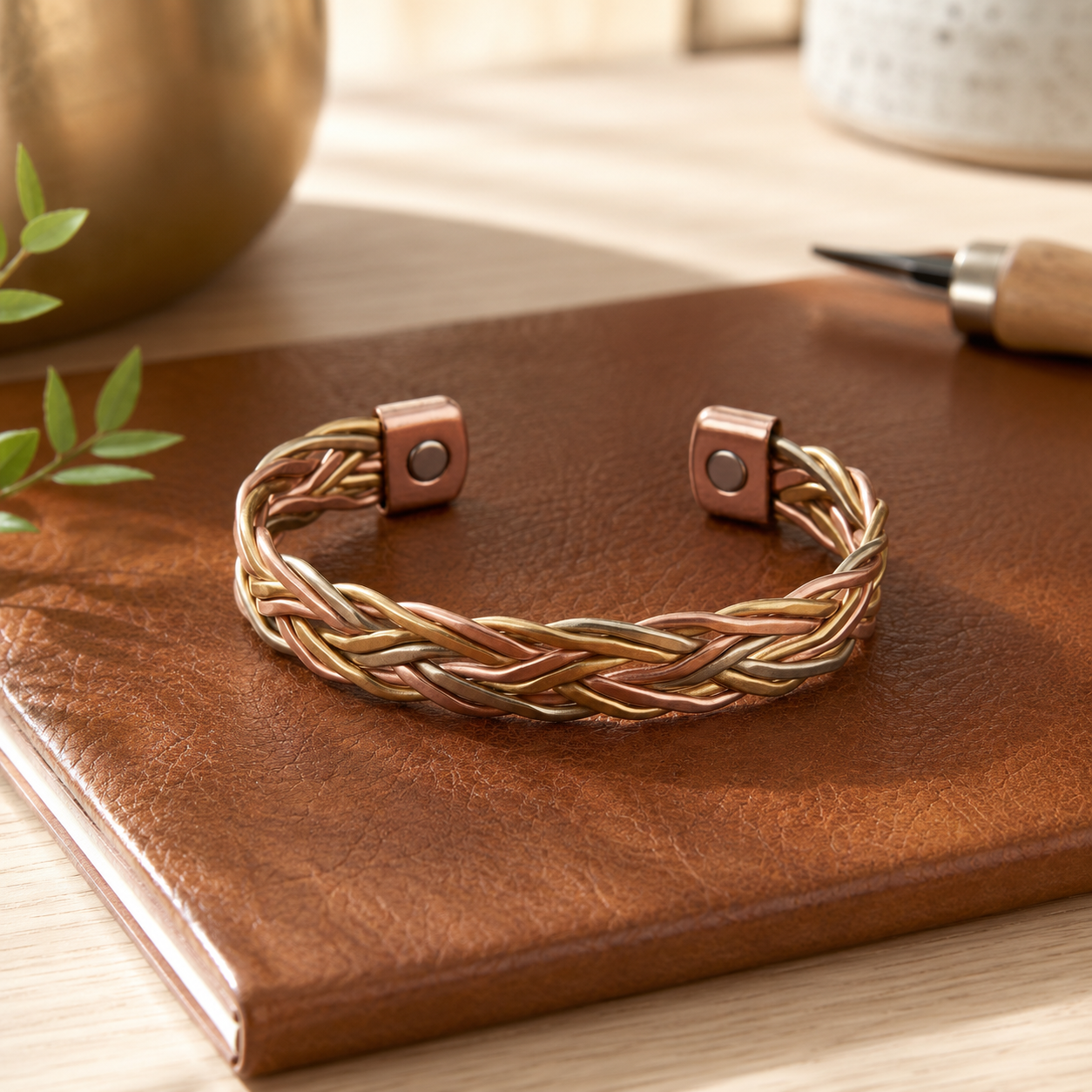 Plait Copper Bracelet