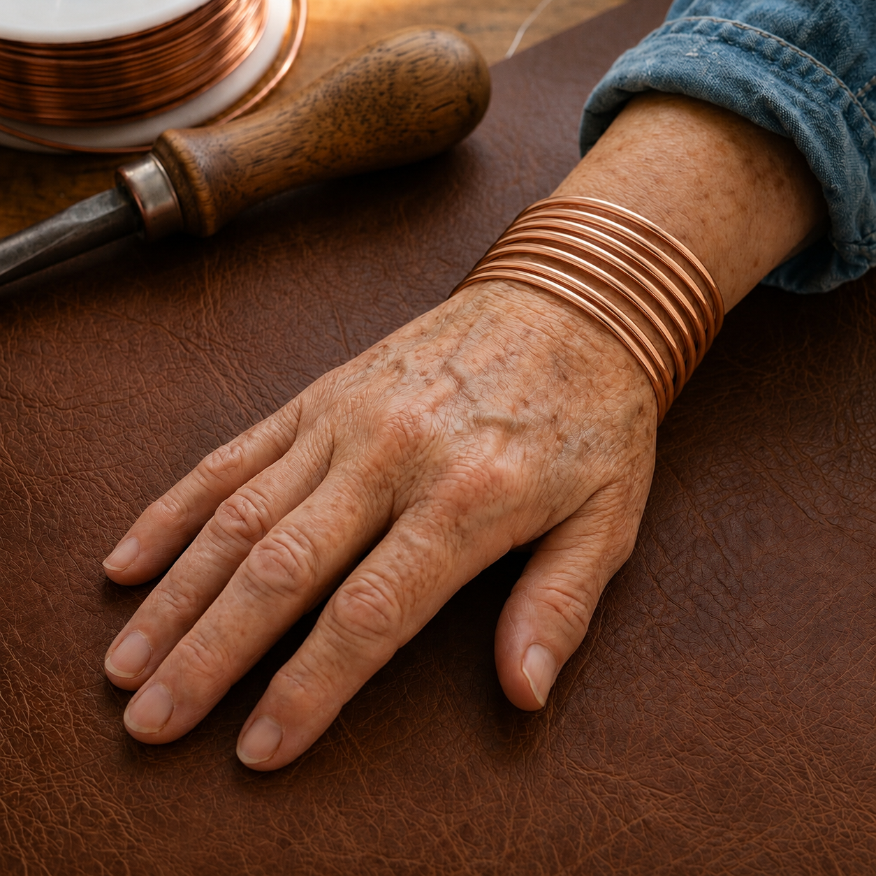 Plain Copper Bangle Set