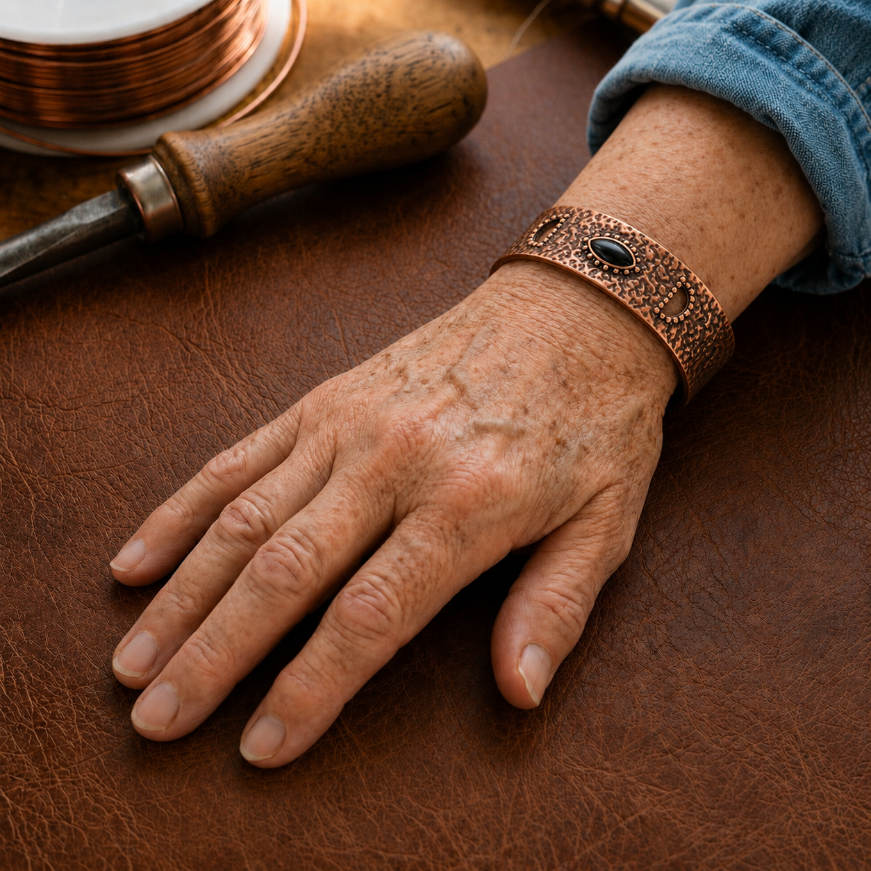 Flint Copper Bracelet