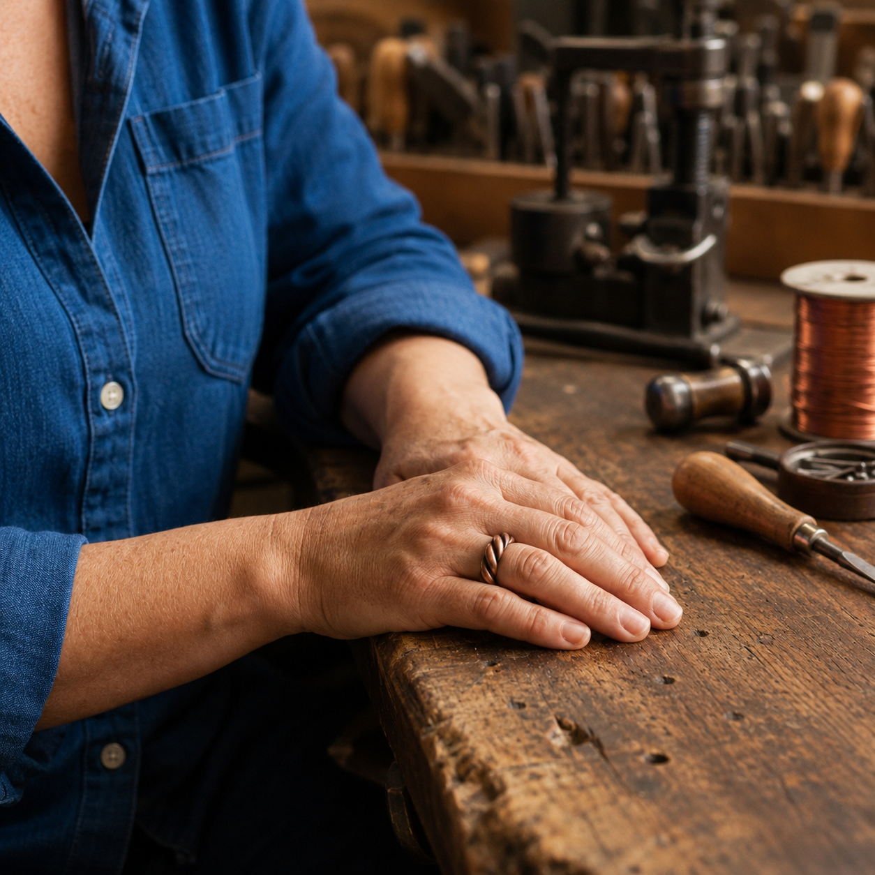 Barley Copper Ring
