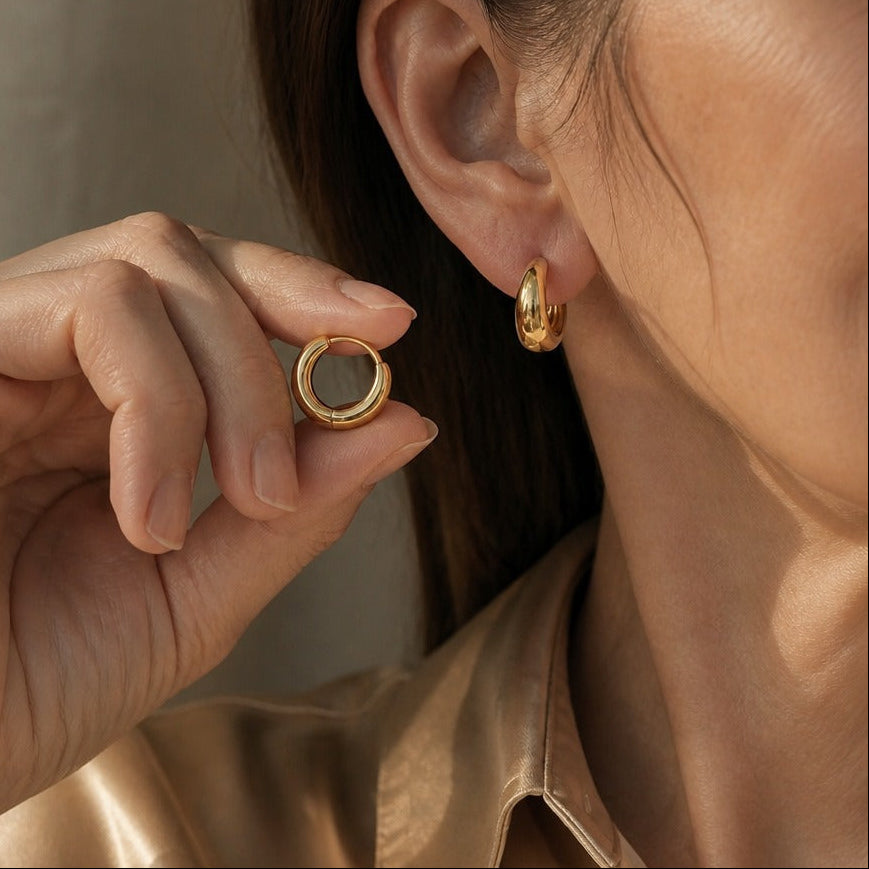 Aurelia Petite Gold Hoops