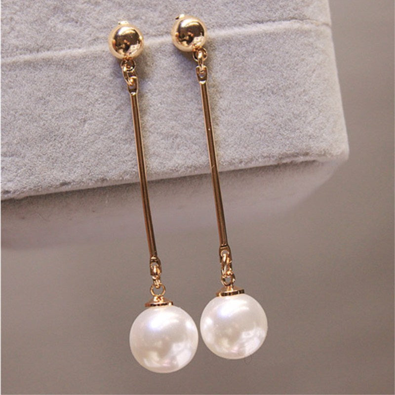 Luxury Dangling Earrings with Hand-Plaid Pearls