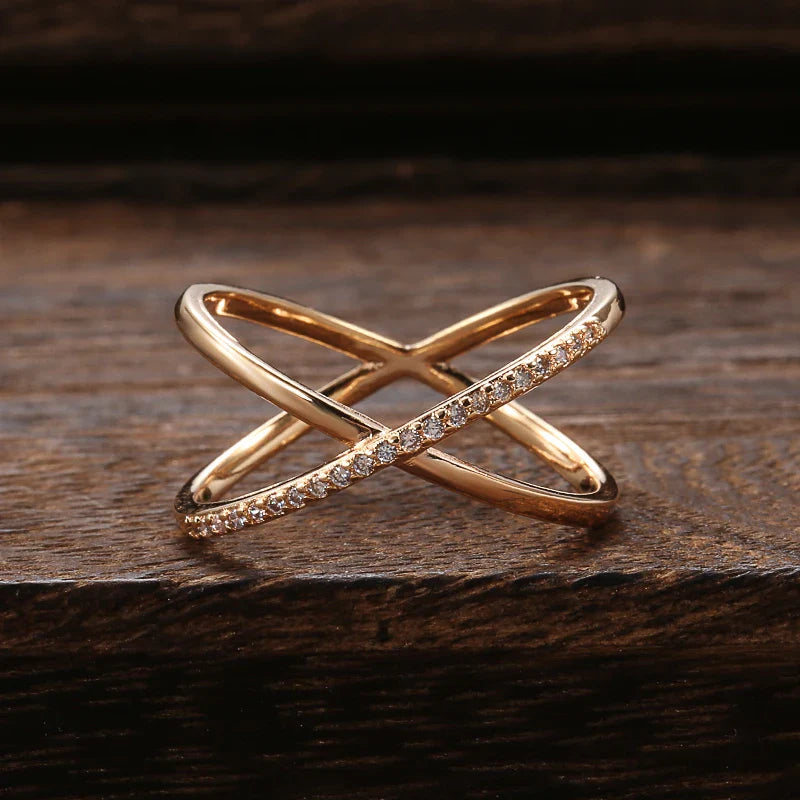 Prestigious Crossover Zirconia Shine Ring