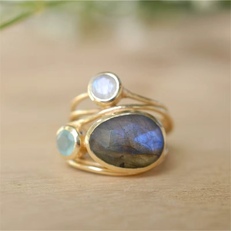 Celestial Midnight Sandstone Ring