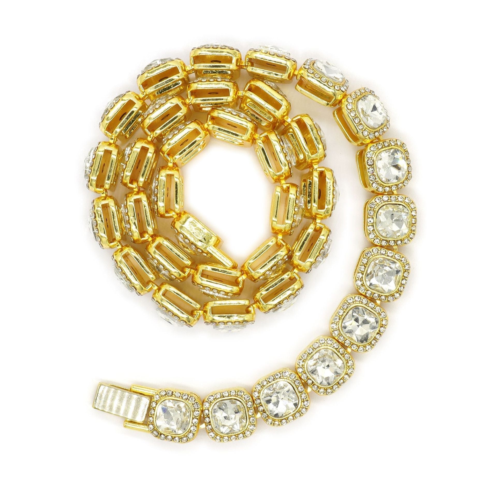 Golden Aura Tennis Necklace