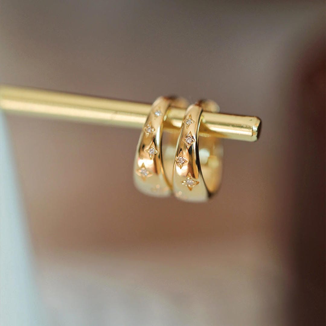 Luxury Gold Silver Earrings
