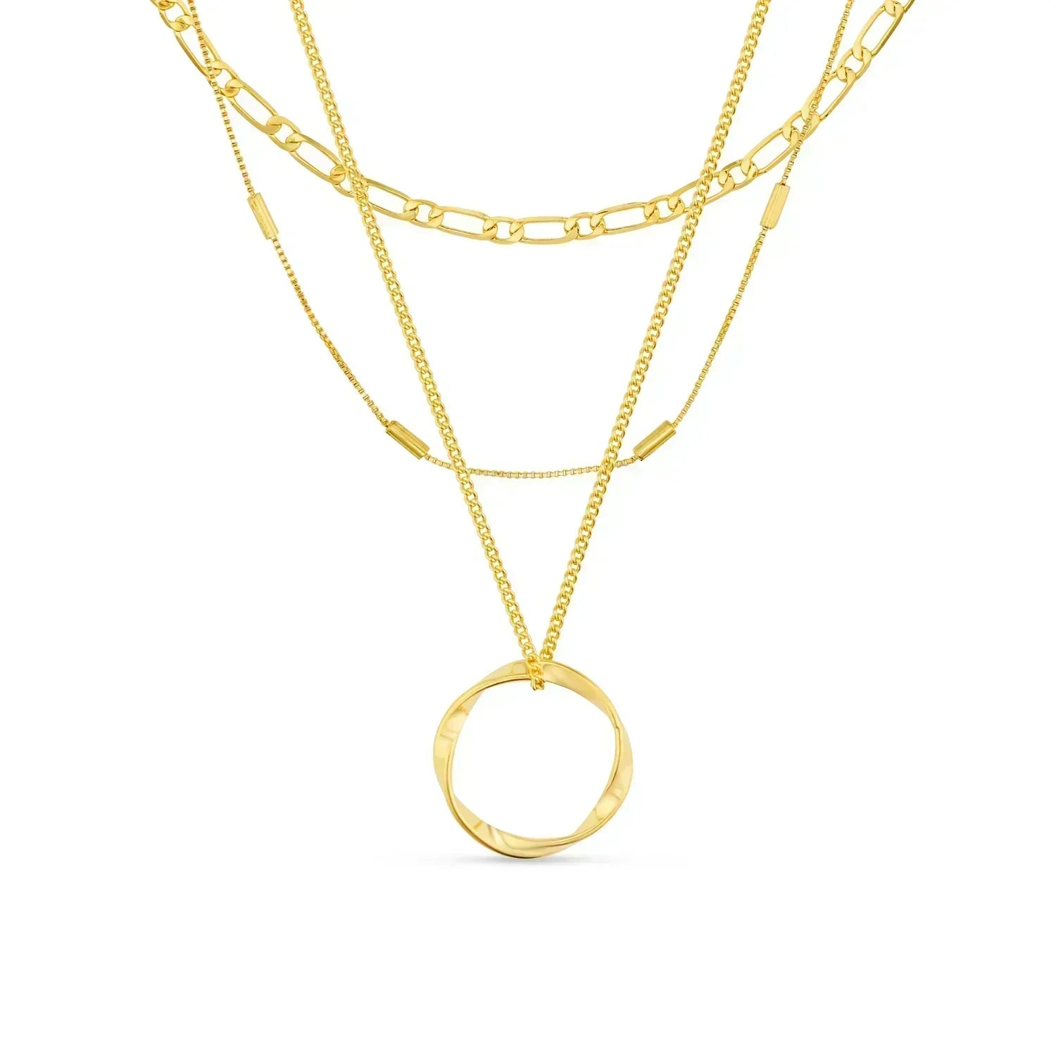 Triple Strand Layer Necklace