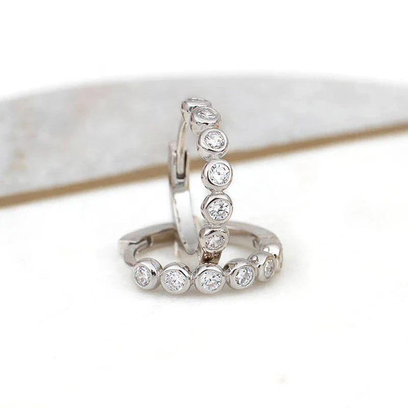 Luxe Fashion Zirconia Hoop Earrings