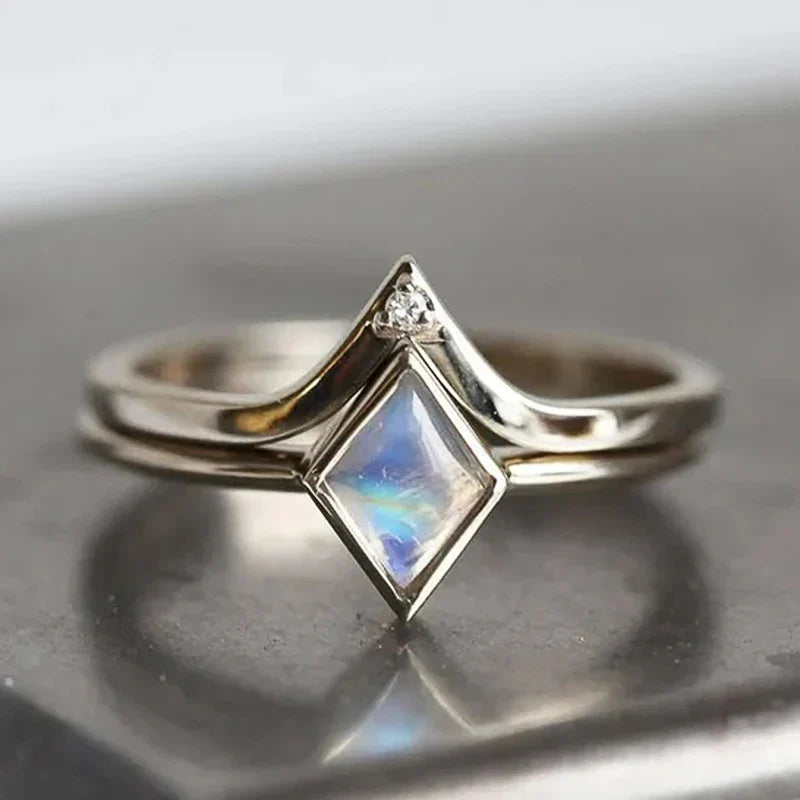 Timeless Chic Rhombic Opal Ring