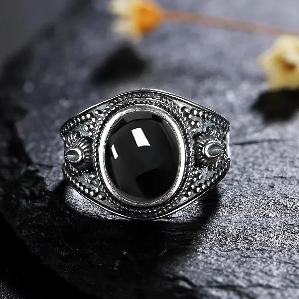 Black Onyx Signet Ring