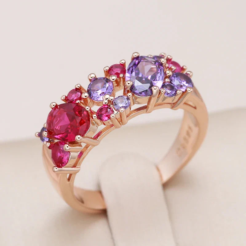 Lustrous Shimmering Cluster Ring