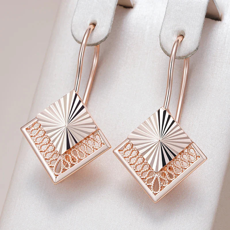 Geometric Filigree Drop Earrings