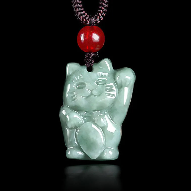 Myanmar Jadeite Cat Necklace