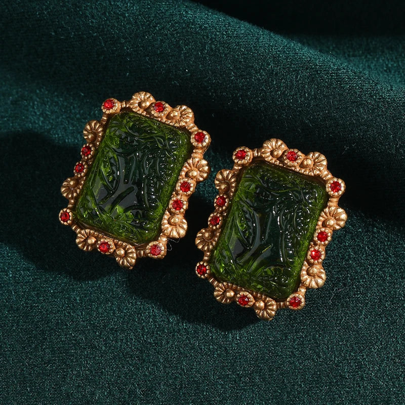 Prestigious Rectangular Pearl Charm Earrings