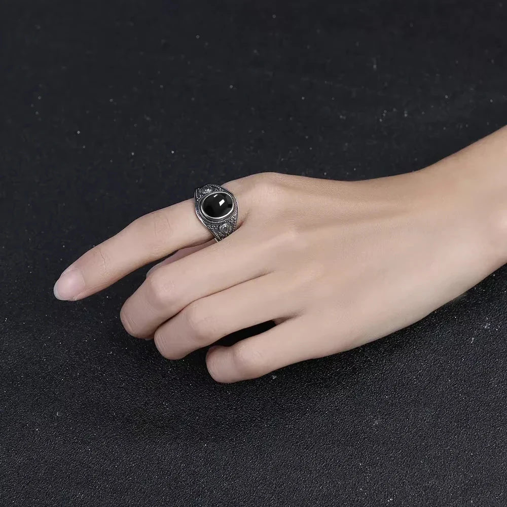 Black Onyx Signet Ring