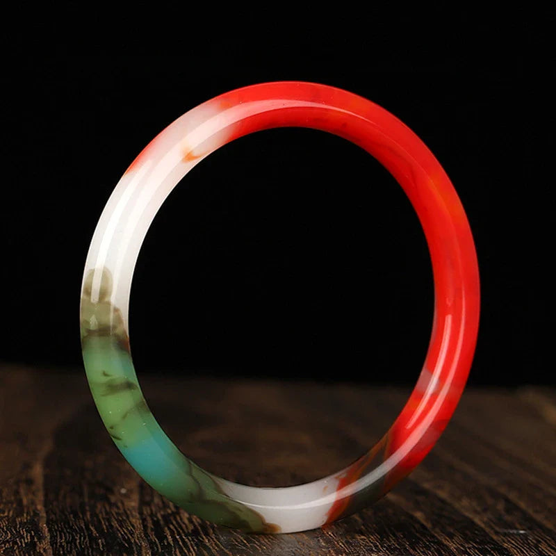 Radiant Round Jade Bangle