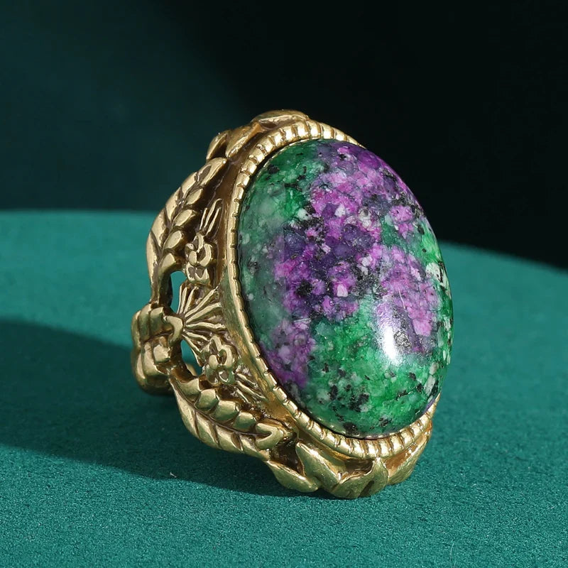 Radiant Oval Stone Gold Ring