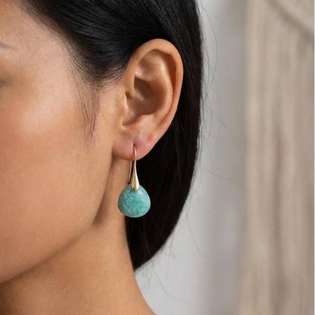 Sophisticated Amazonite Drop Earrings