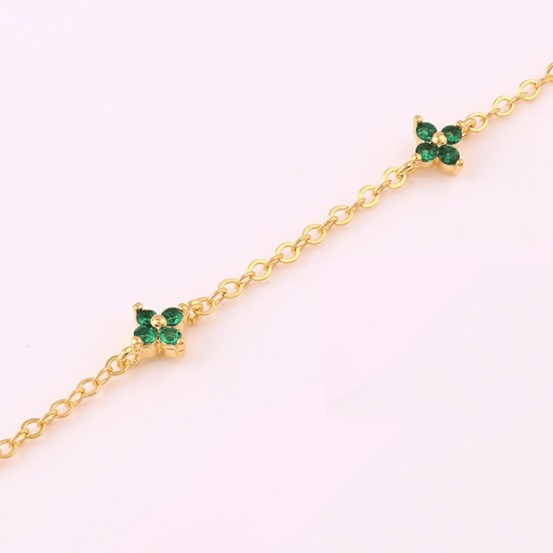 Emerald Spark Charm Necklace