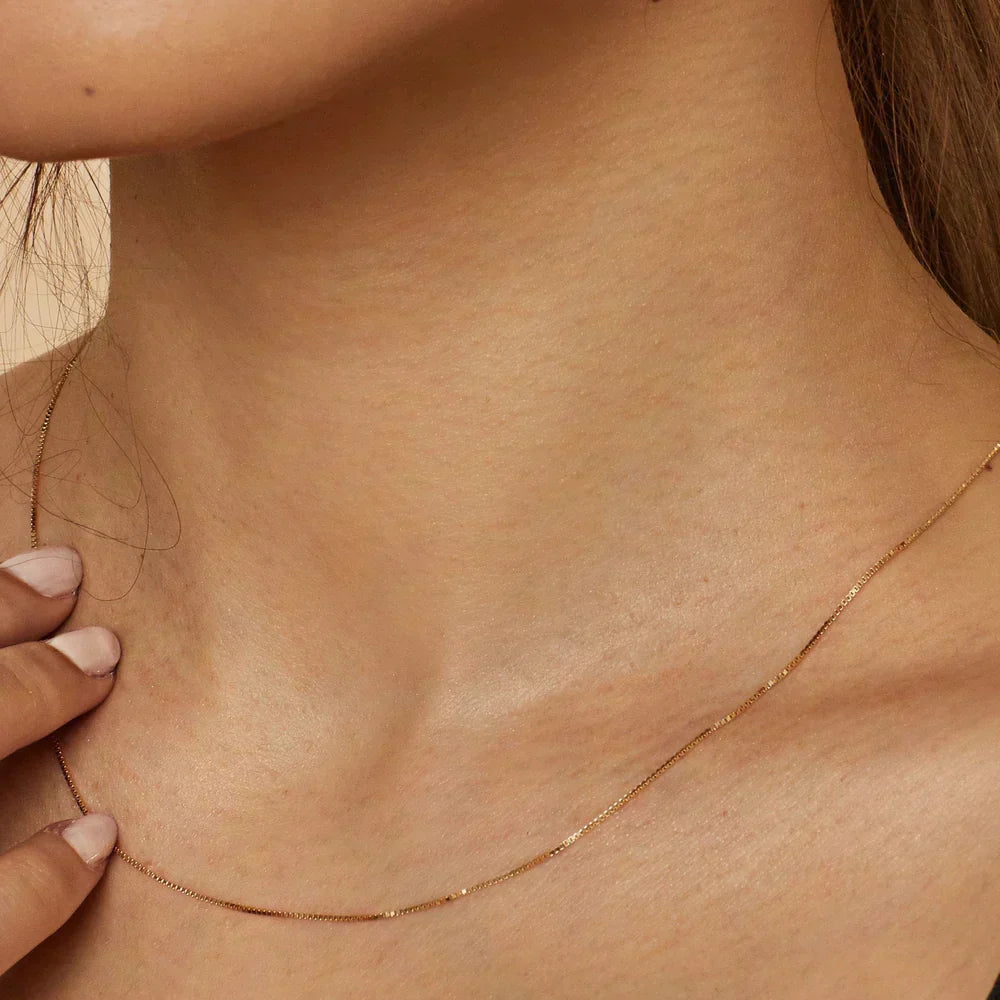 Minimalist Gold Box Necklace