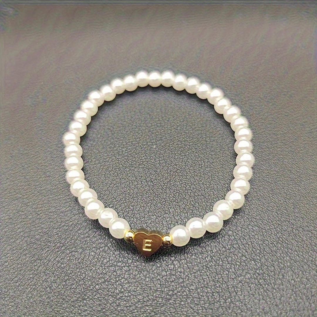 A-Z Pearl Beaded Bracelet