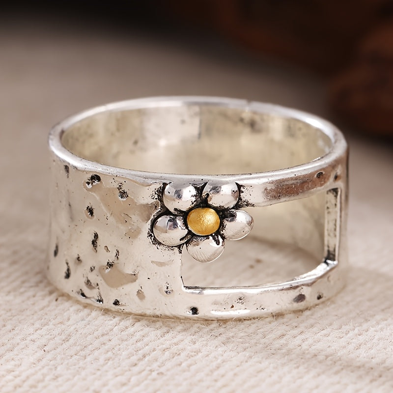 Artistic Flower Statement Ring