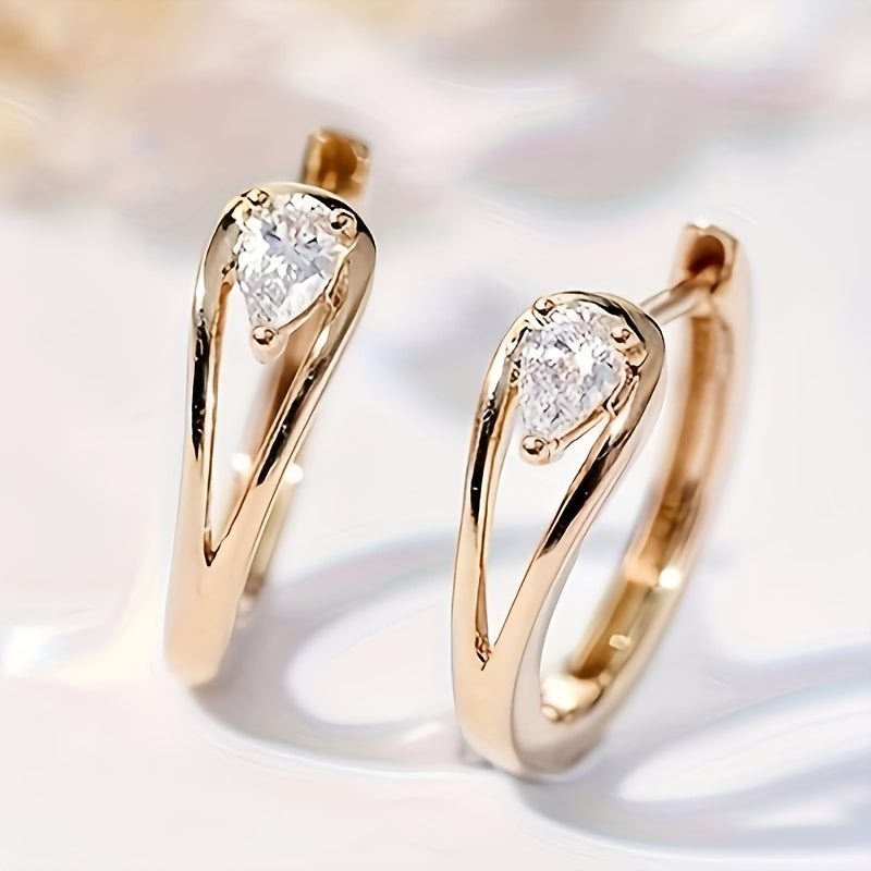 Radiant Zirconia Timeless Earrings