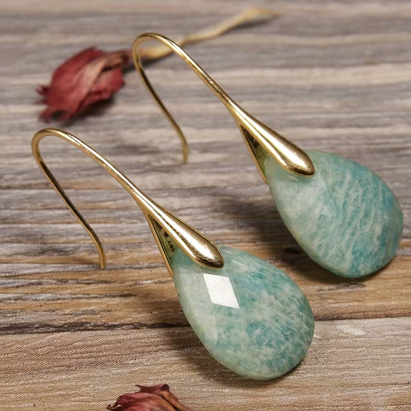 Sophisticated Amazonite Drop Earrings
