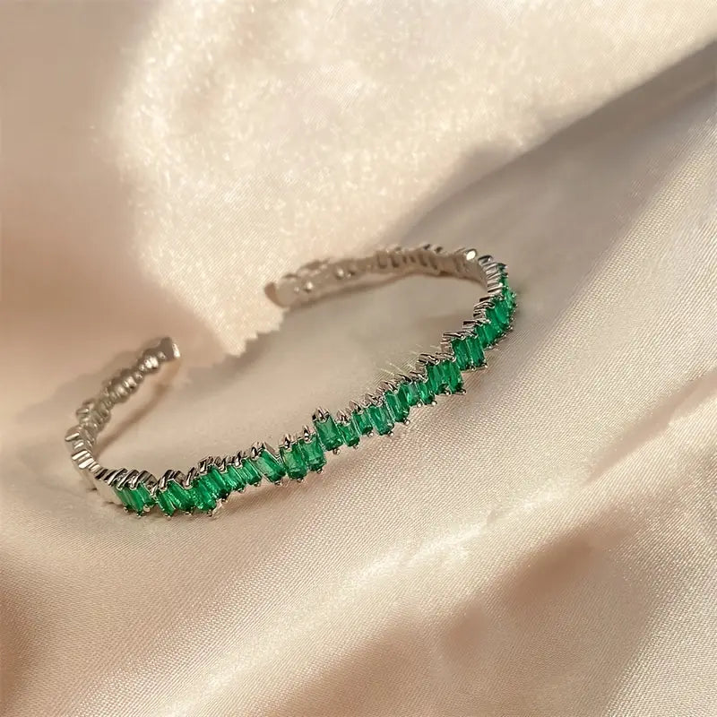 Milena Thalys Inlaid Emerald Bracelets