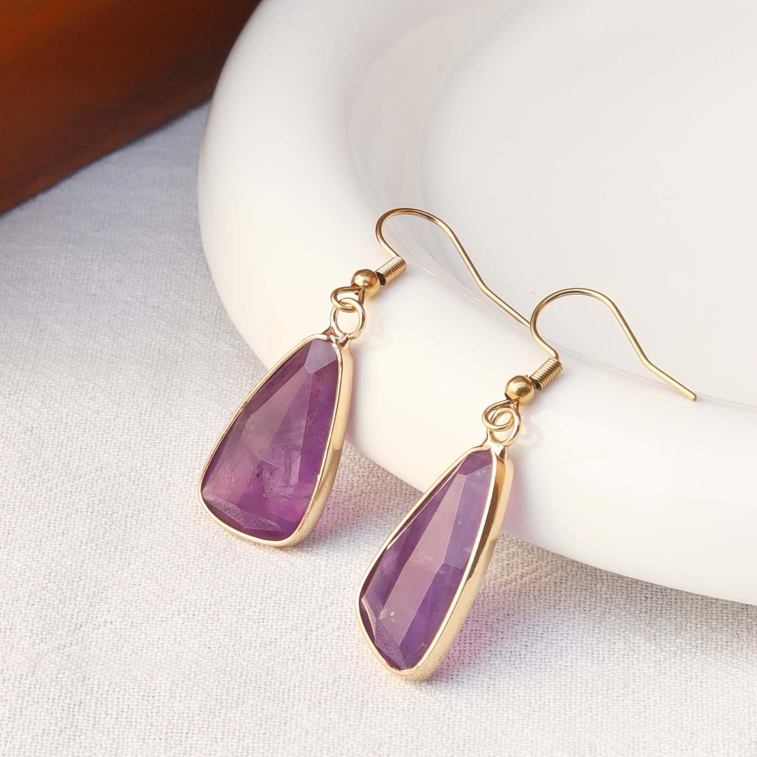 Refined Triangle Beaded Earrings