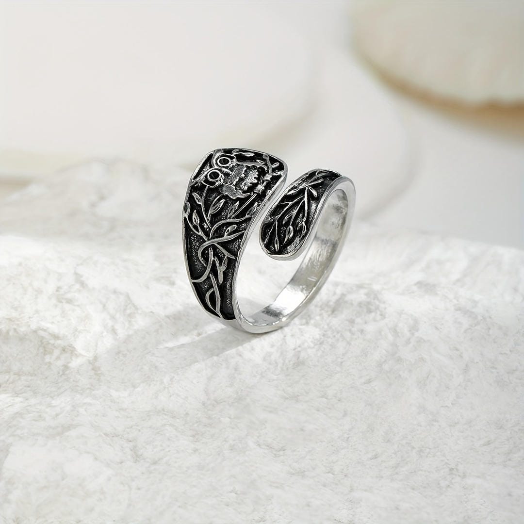 Silver Owl Forest Wrap Ring
