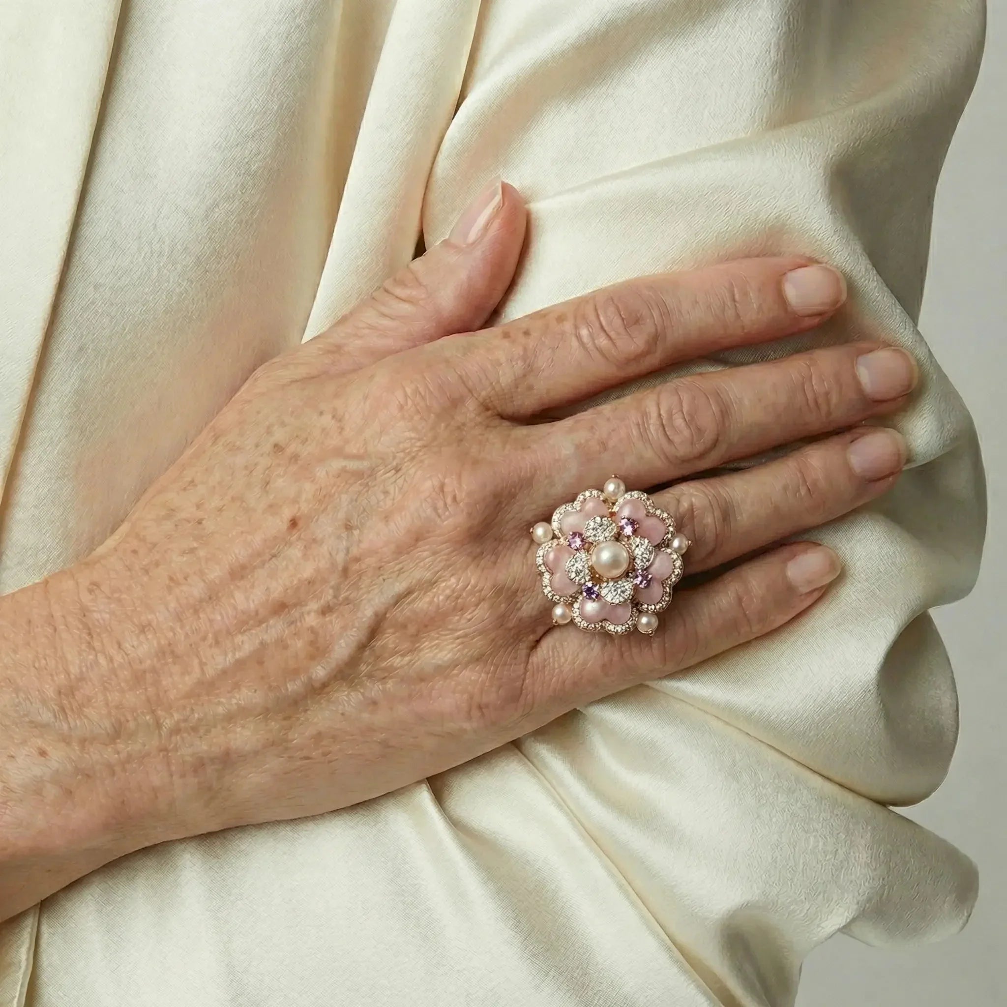 Blush Bloom Pearl Ring