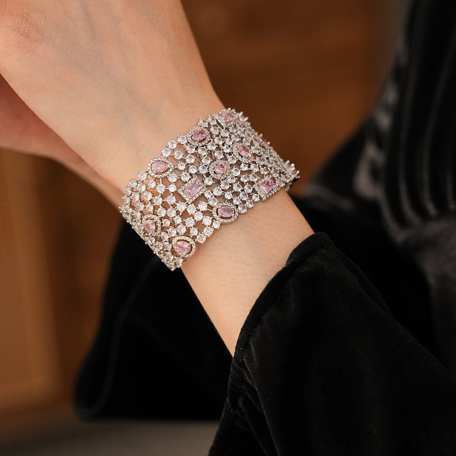 Blush Lattice Cuff Bracelet