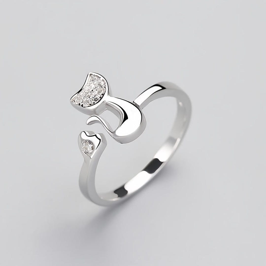 Zirconia Cat Open Ring