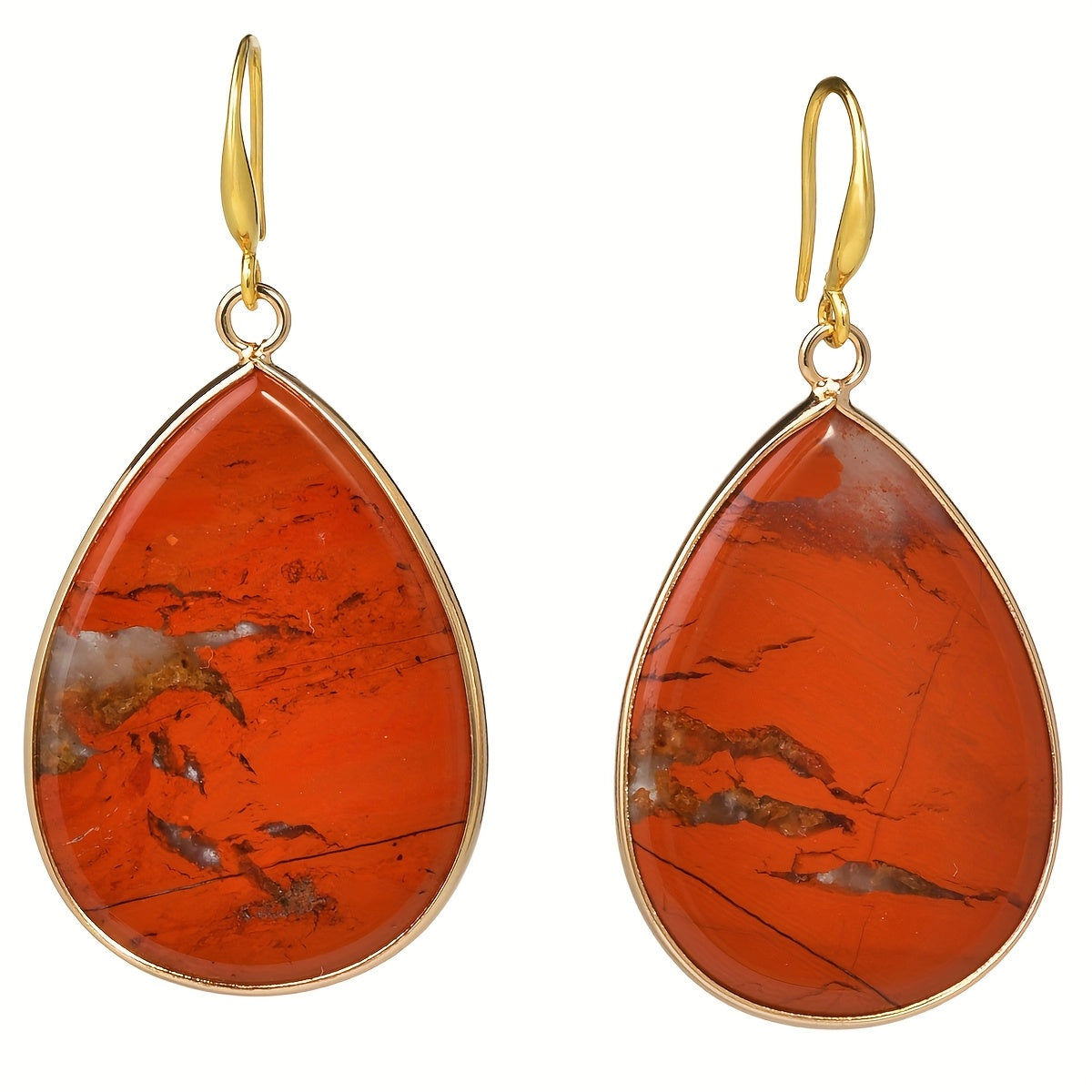 Polished Pear Shaped Dangle Earrings