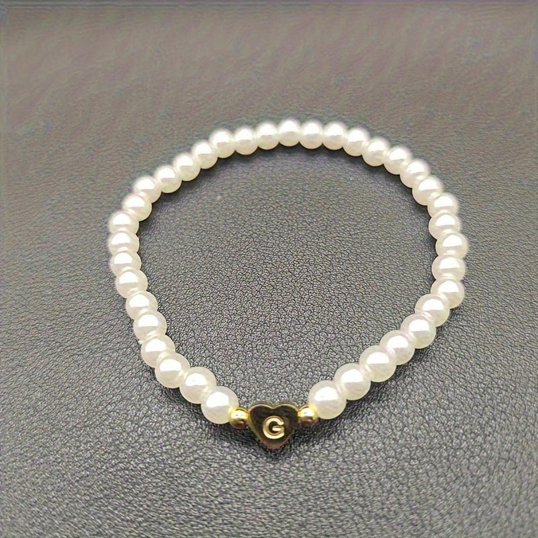 A-Z Pearl Beaded Bracelet