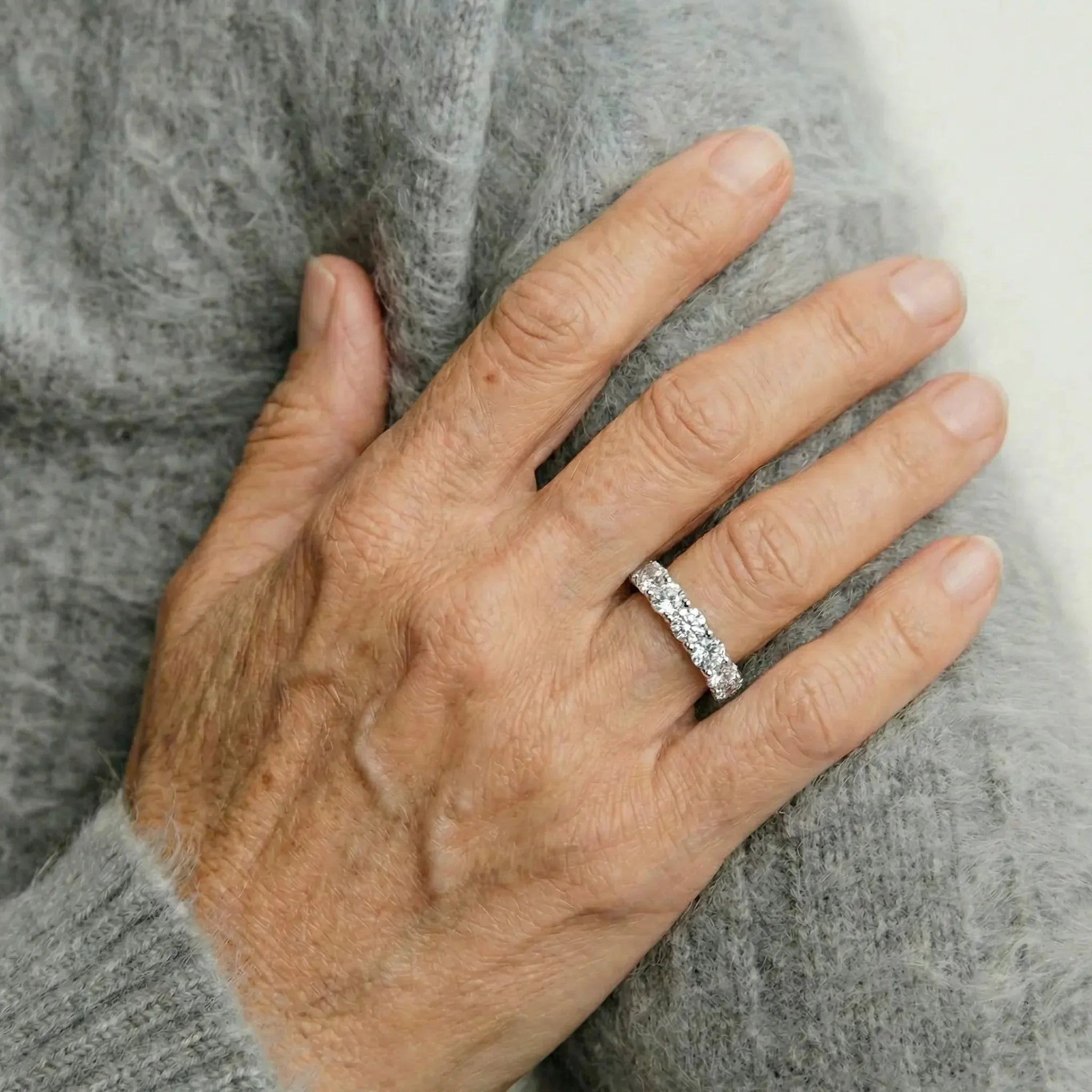 Coralia Moissanite Eternity Band Ring