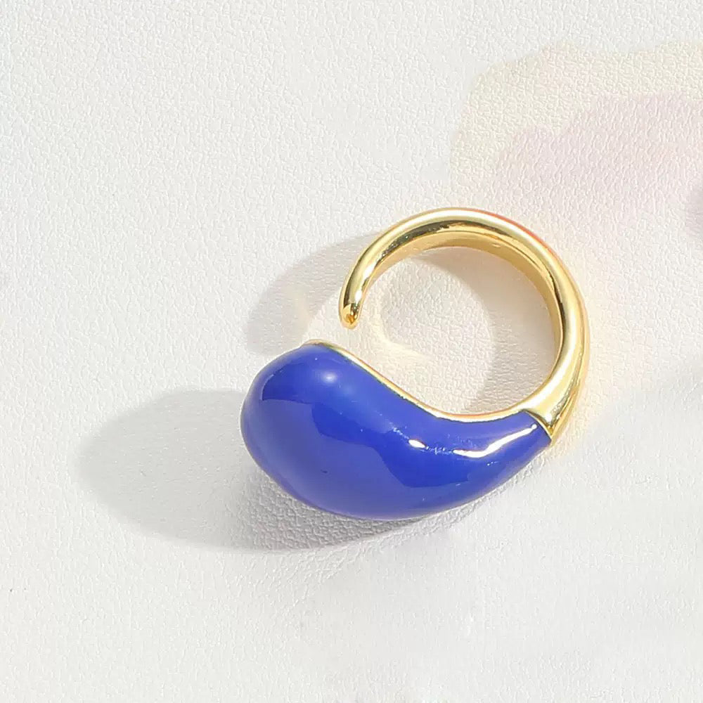 Dew Drop Enamel Ring