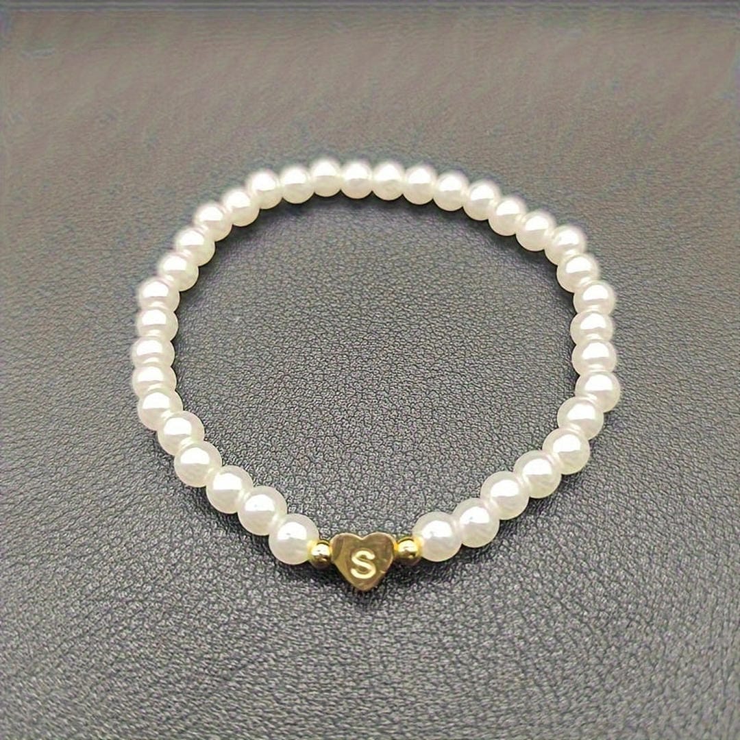 A-Z Pearl Beaded Bracelet