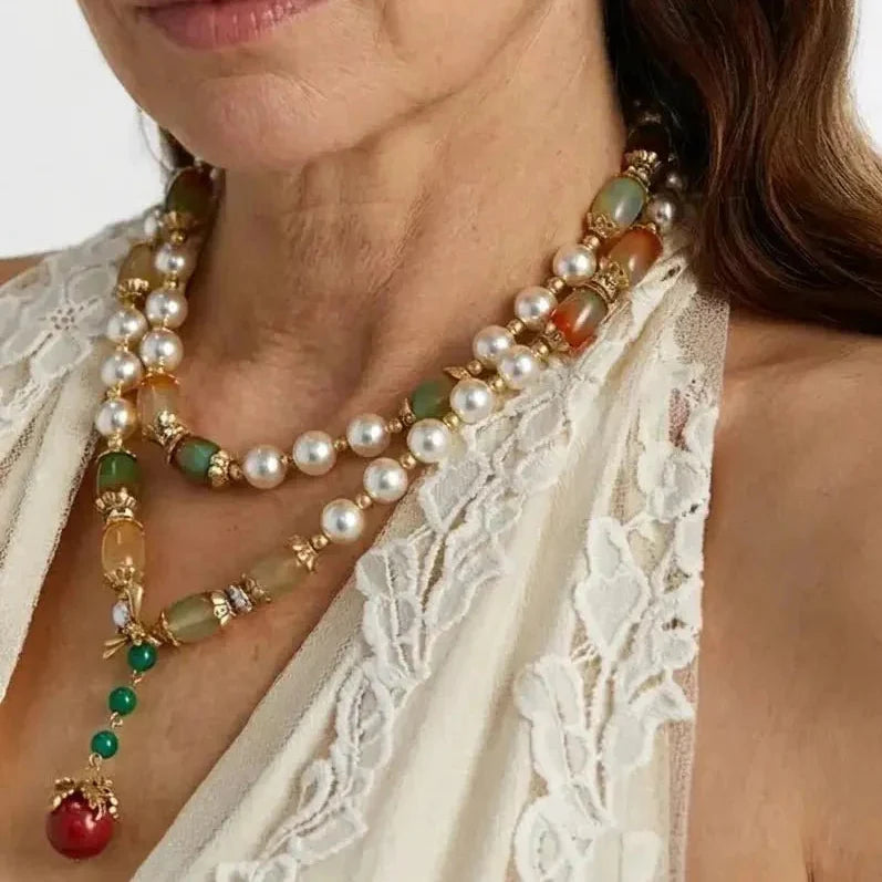 Dynasty Pearl Jade Necklace