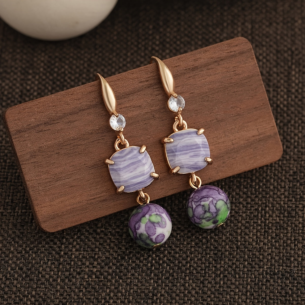 Trendy Mixed Texture Beads Earring