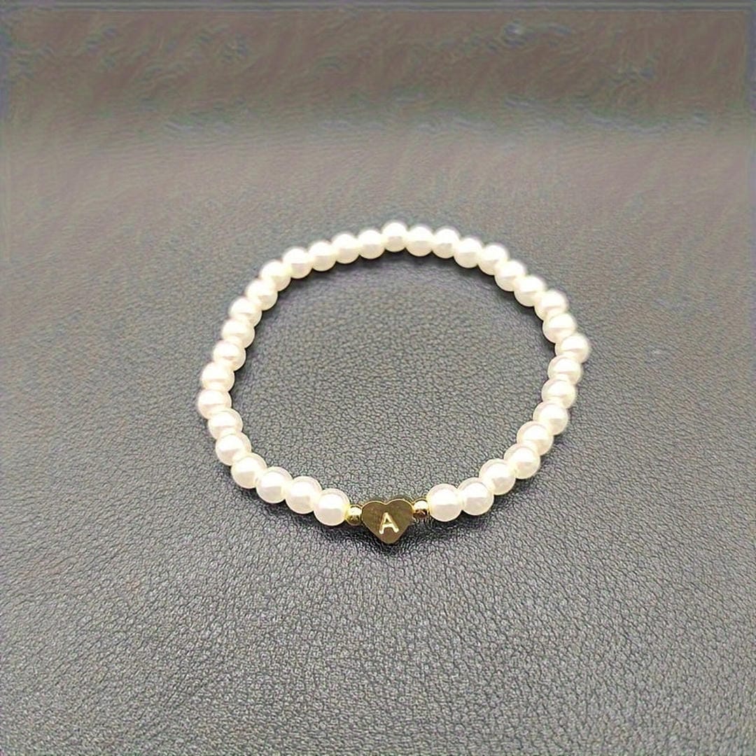 A-Z Pearl Beaded Bracelet