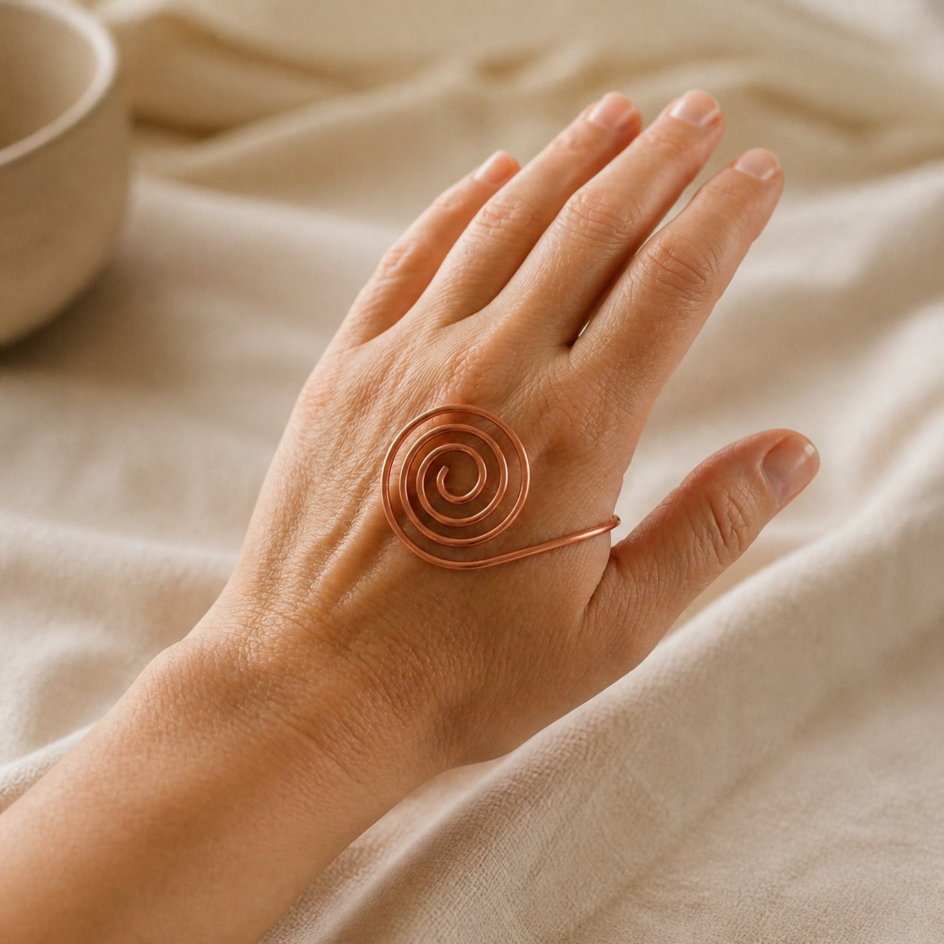Flow Signature Copper Hand Spiral
