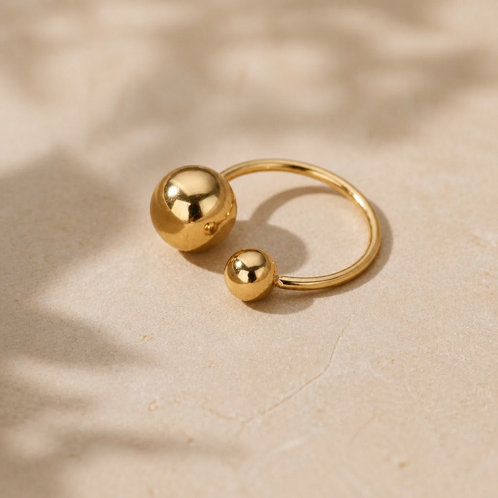 Noble Orbital Gold Ring