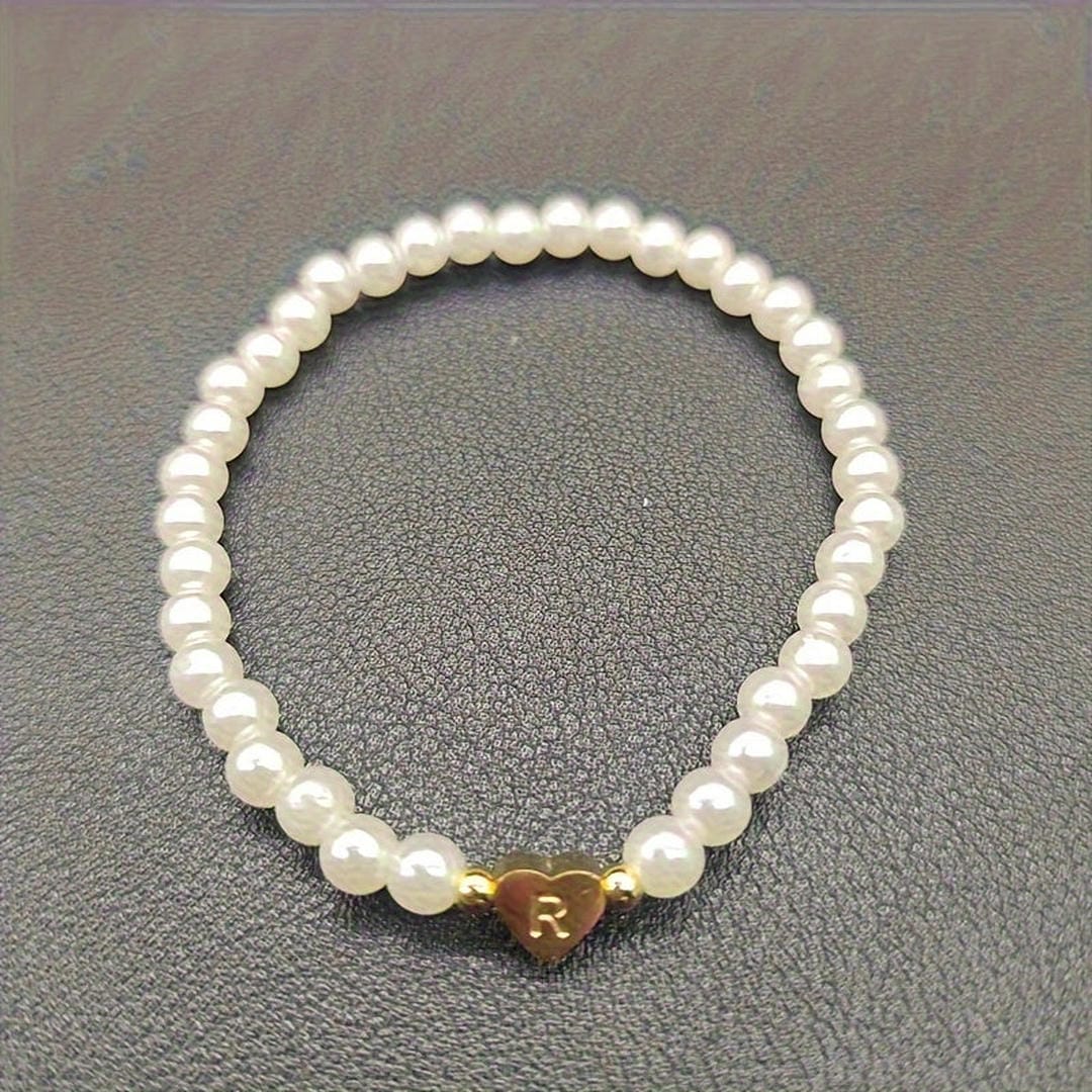A-Z Pearl Beaded Bracelet
