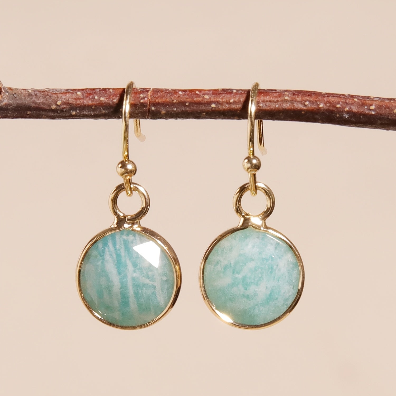 Bohemian Gold Flat Round Earrings