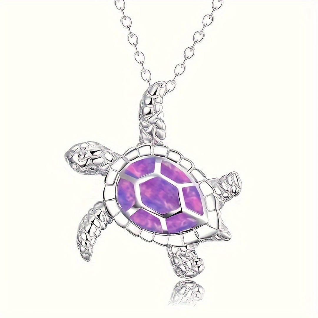 Shiny Turtle Pendant Necklace