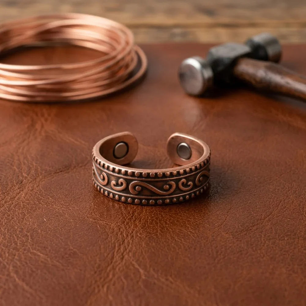 Luminous Fern Copper Ring