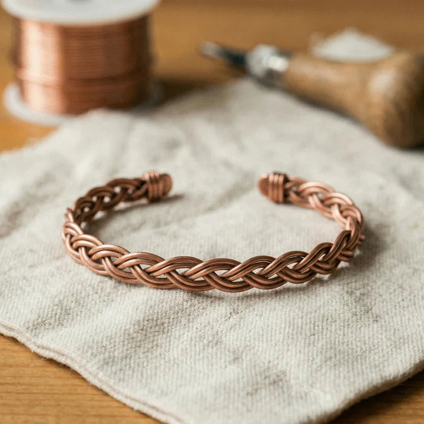 Serene Reed Copper Anklet